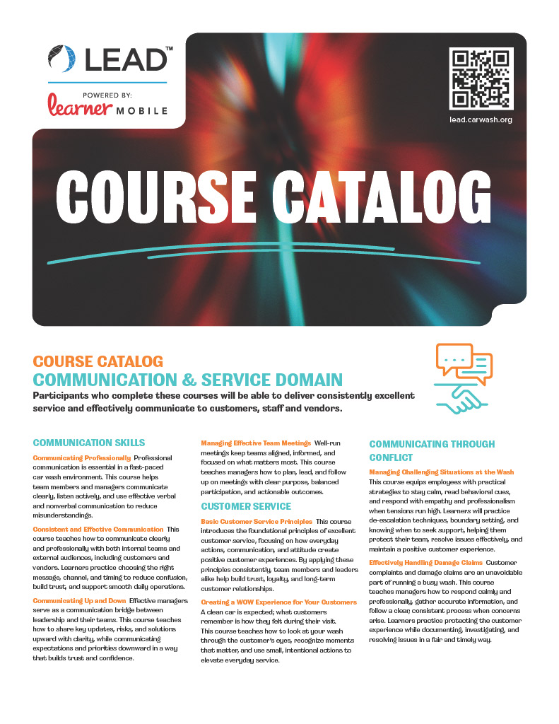 Front cover of LEAD Course Catalog